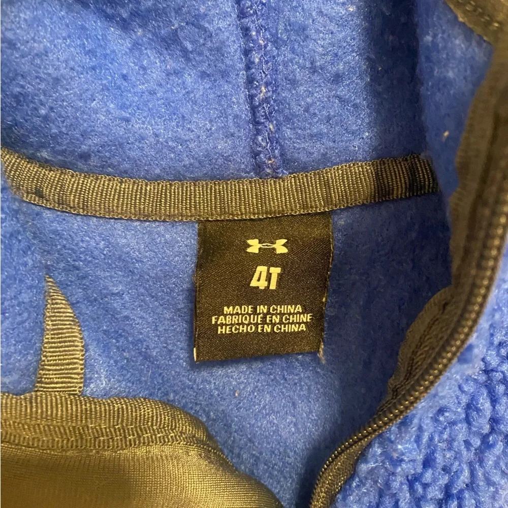 Under Armour Kids Royal Blue Sherpa Hoodie 4T - Picture 3 of 4